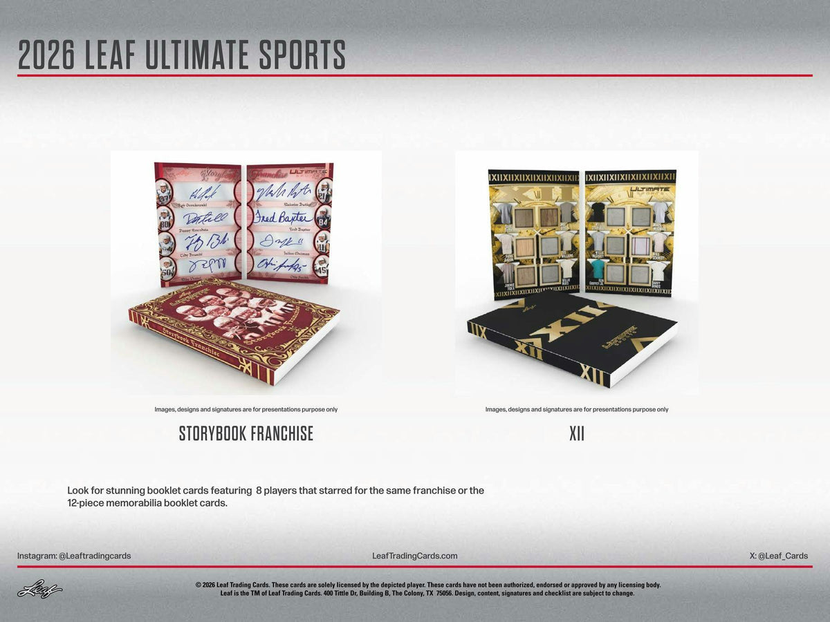 2026 Leaf Ultimate Sports Hobby Box (3 Premium Cards) Multi-Sport