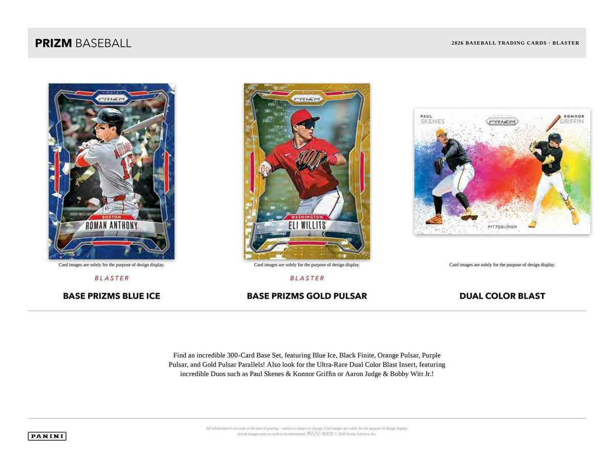 2026 Panini Prizm Baseball Blaster Box (Blue Ice)