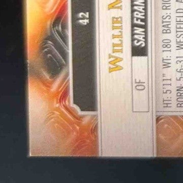 2022 Topps Gold Label Willie Mays Class 2 Red /50 #42 San Francisco Giants