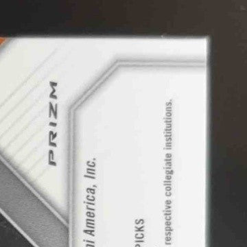 2024 Prizm Draft Picks Trevor Etienne Sensational Signature Orange Wave /75 Auto