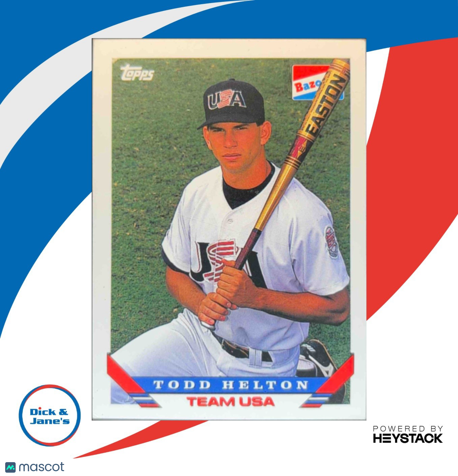 1993 Topps Bazooka Team USA #11 Todd Helton Rookie Card