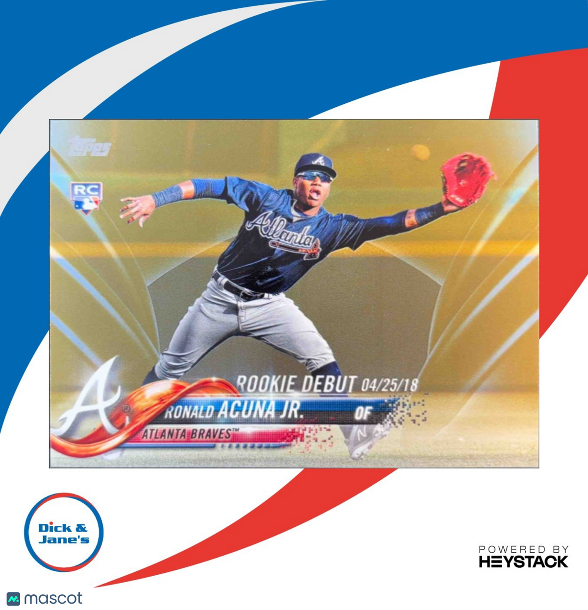 2018 Topps Update Ronald Acuna Jr. Gold 1007/2018 #US252 RC Atlanta Braves