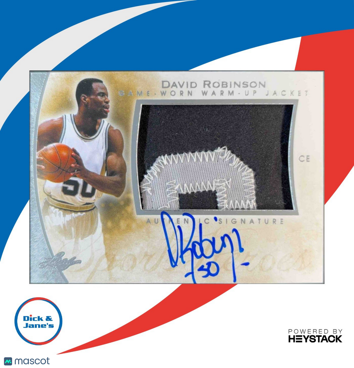 2014 Leaf Q Memorabilia Autographs Silver #AMDR2 David Robinson RARE!