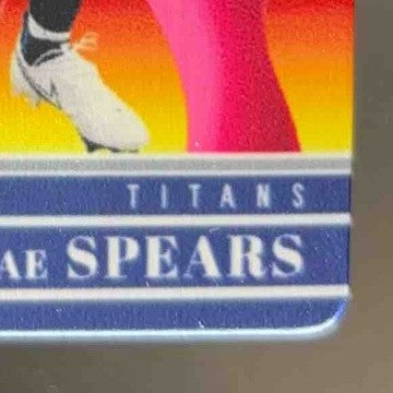 2023 Panini Plates & Patches Tyjae Spears Metal Lava Drip /7 #184 Rookie Titans