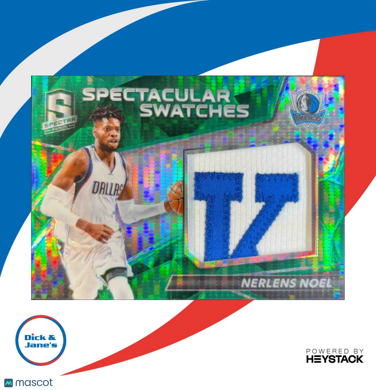 2016-17 Panini Spectra Nerlens Noel Spectacular Swatches Green /5 #46 Mavericks