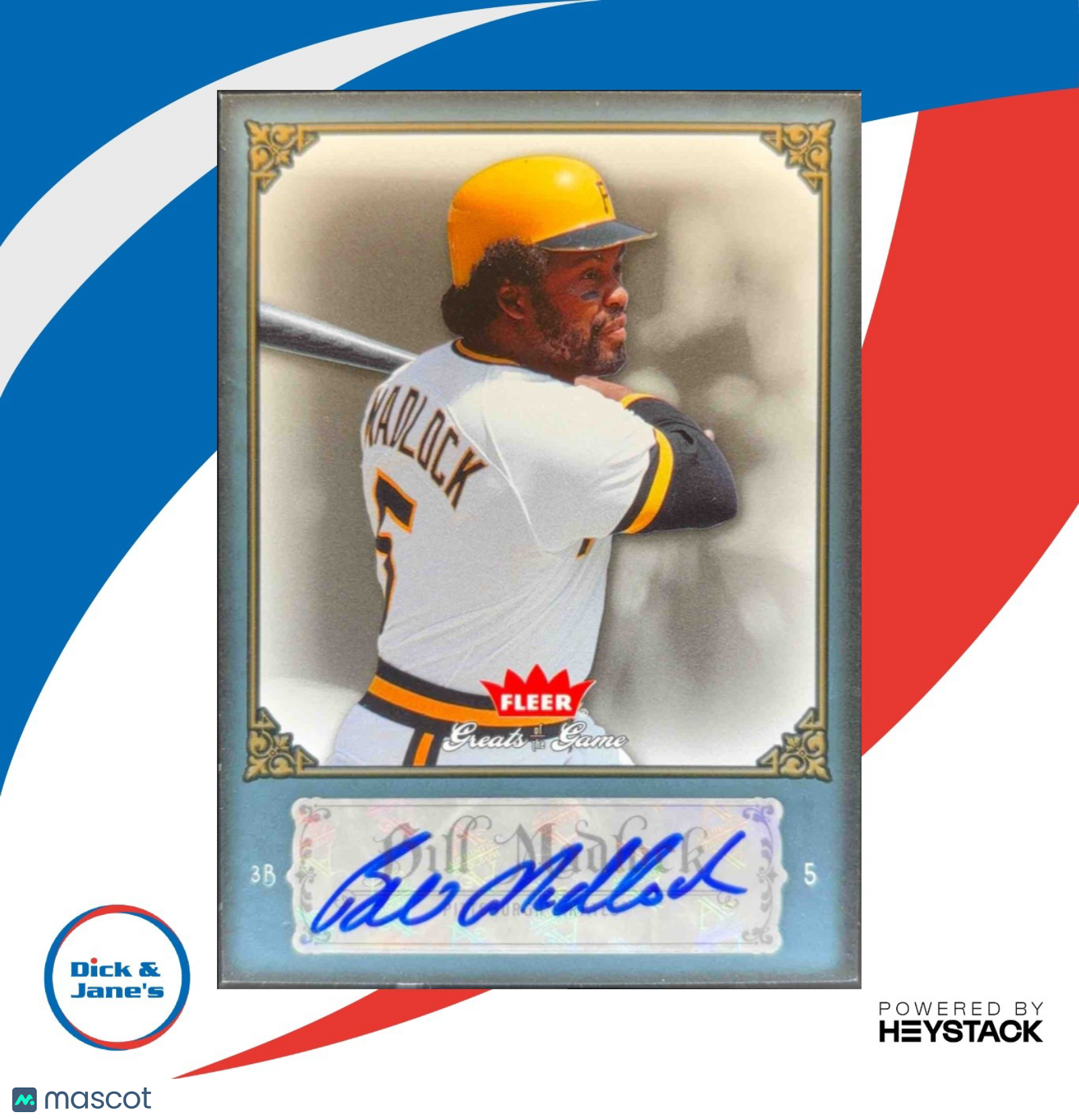 2006 Fleer Greats of the Game Bill Madlock Autograph #7 Pittsburgh Pirates