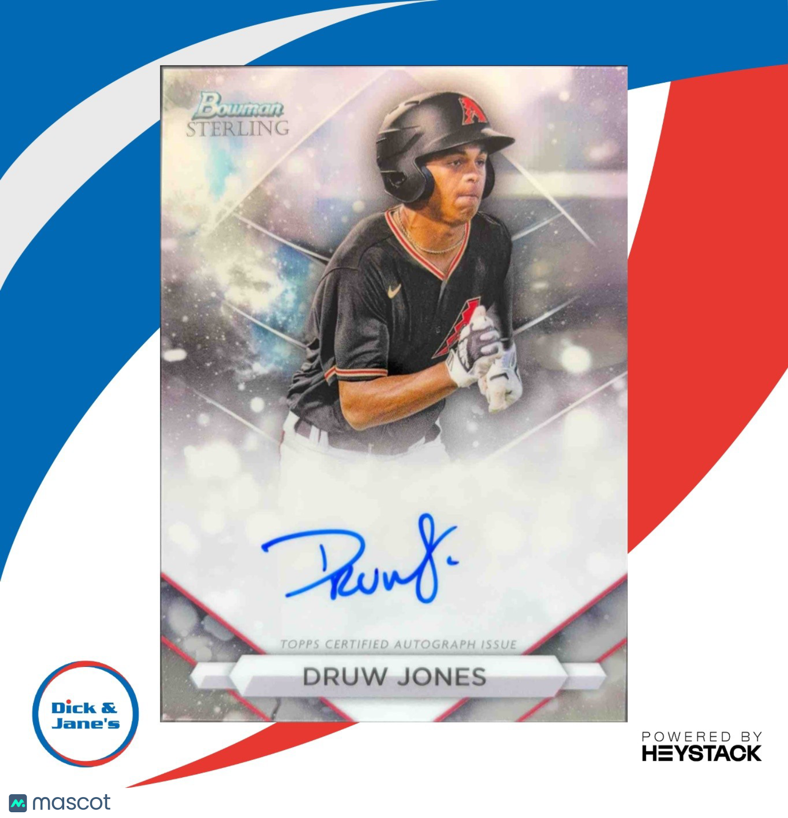 2023 Bowman Sterling Druw Jones Prospect Auto #PA-DJ Arizona Diamondbacks