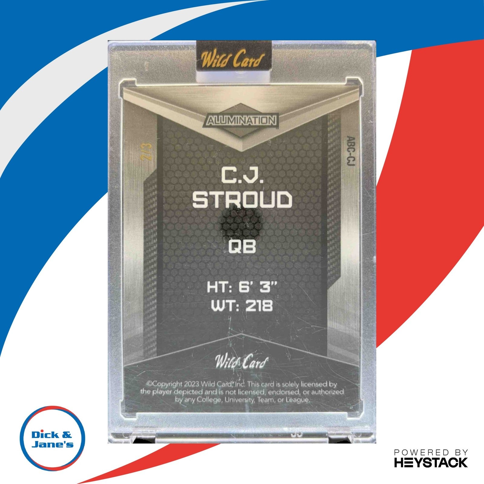 2023 Wild Card Alumination Football Rookie Edition CJ Stroud Lazers Pink 2/3 RC