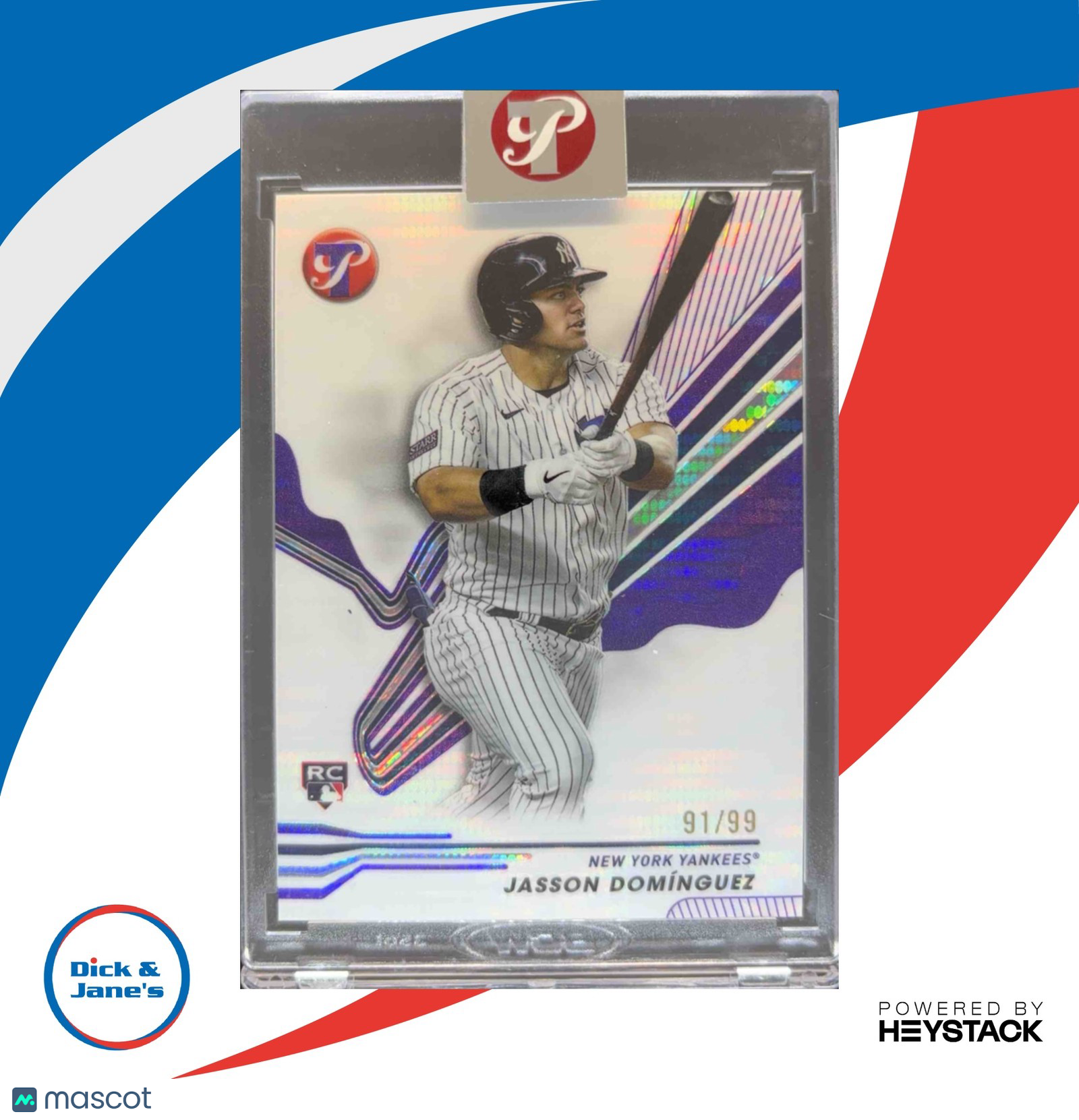 2024 Topps Pristine Jasson Dominguez RC Purple Refractor 91/99 New York Yankees