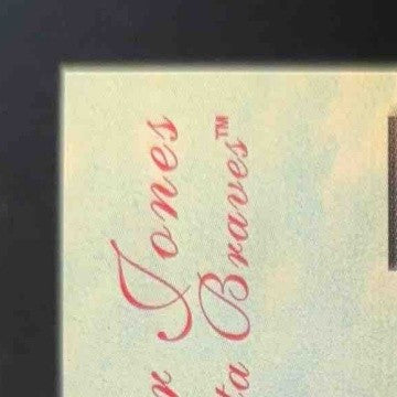 2001 Fleer Premium Chipper Jones Decades of Excellence Auto 90/93 Atlanta Braves