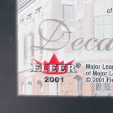 2001 Fleer Premium Chipper Jones Decades of Excellence Auto 90/93 Atlanta Braves