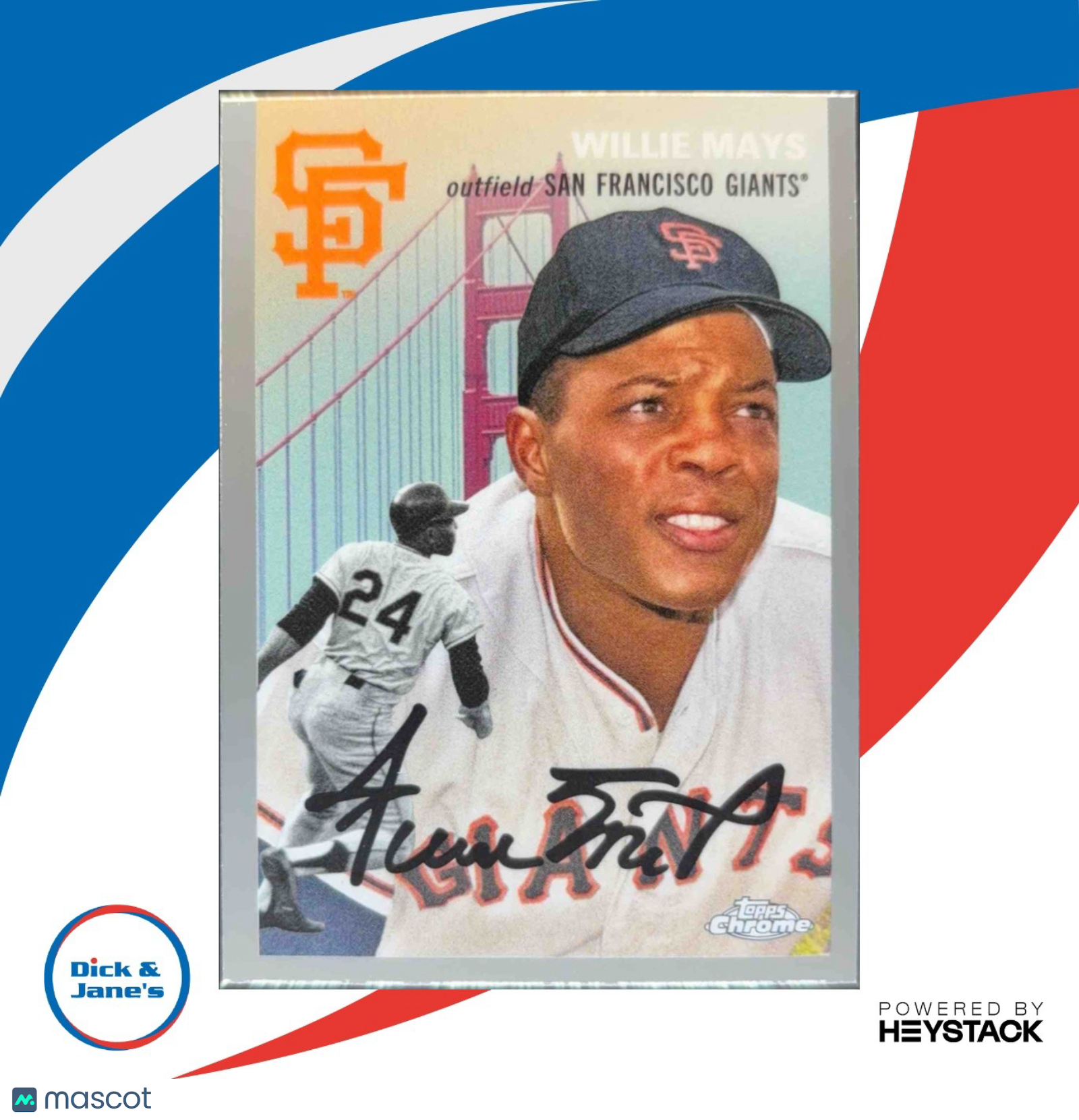 2023 Topps Chrome Platinum Anniversary Willie Mays 1954 City Variation SF Giants
