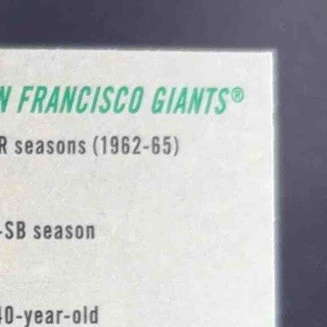 2023 Topps Chrome Platinum Anniversary Willie Mays 1954 City Variation SF Giants