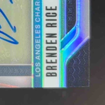2024 Panini Prizm Brenden Rice Auto Silver #313 RC Los Angeles Chargers