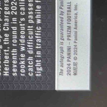 2024 Panini Prizm Brenden Rice Auto Silver #313 RC Los Angeles Chargers