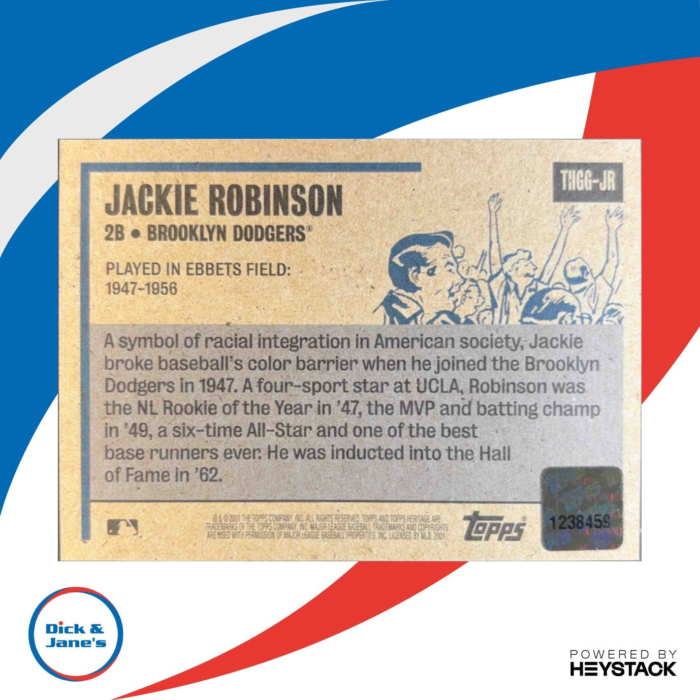 2001 Topps Heritage Jackie Robinson Grandstand Glory #THGG-JR