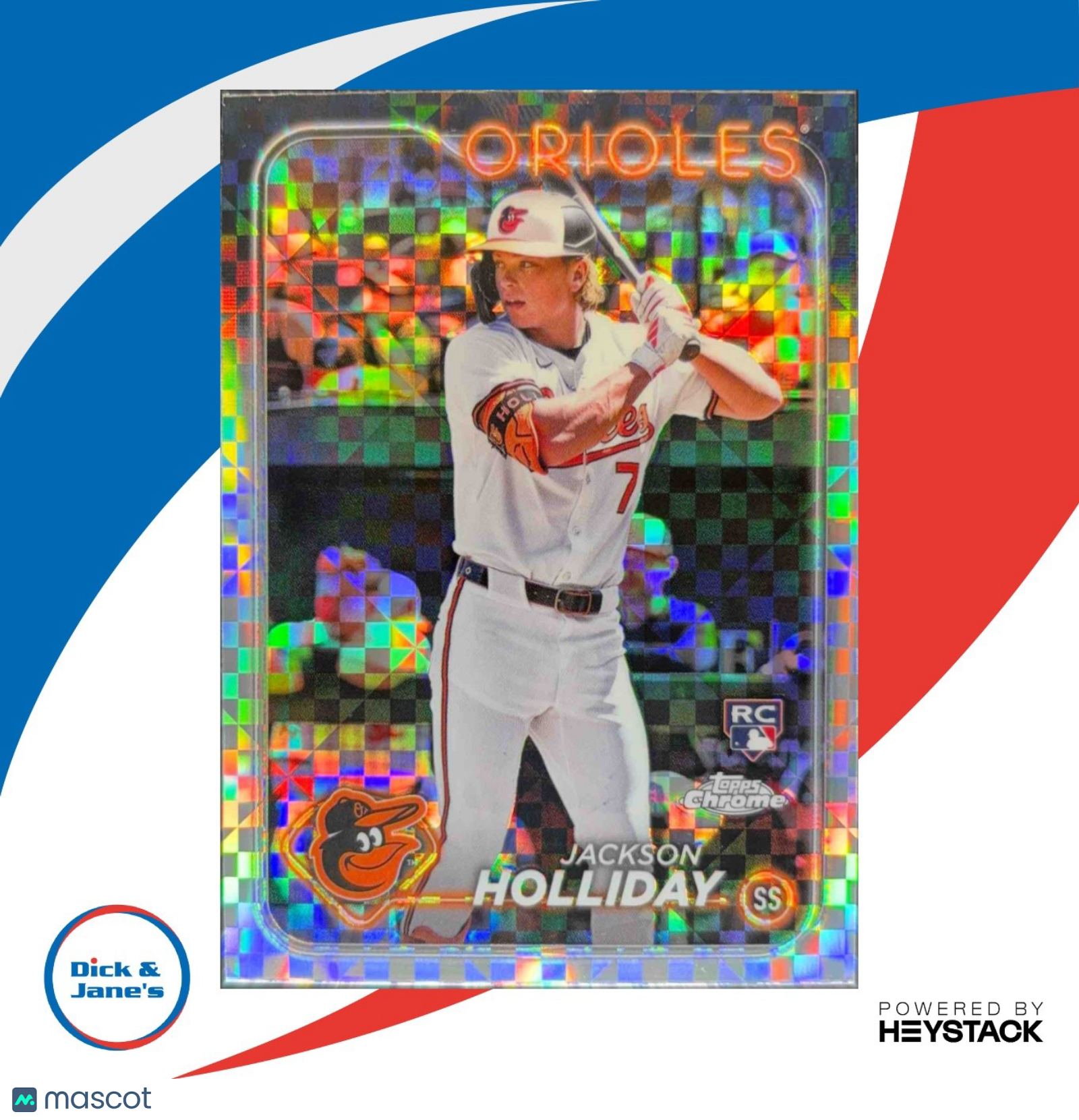 2024 Topps Chrome Jackson Holliday X Fractor #88 RC Baltimore Orioles