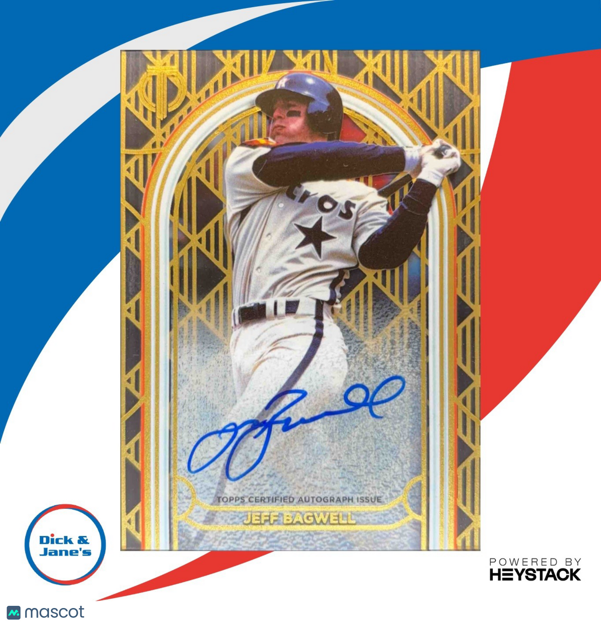 2024 Topps Tribute Jeff Bagwell Iconic Perspectives Auto 46/50 Houston Astros