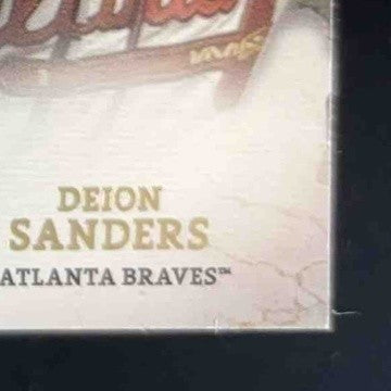 2024 Topps Tier One Deion Sanders Relics Die Cut 034/199 Bat Atlanta Braves