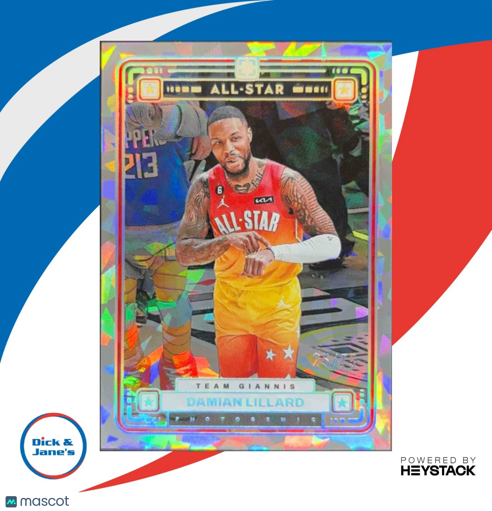 2023-24 Panini Photogenic Damian Lillard All Star Diamond 2/75 #14 Portland
