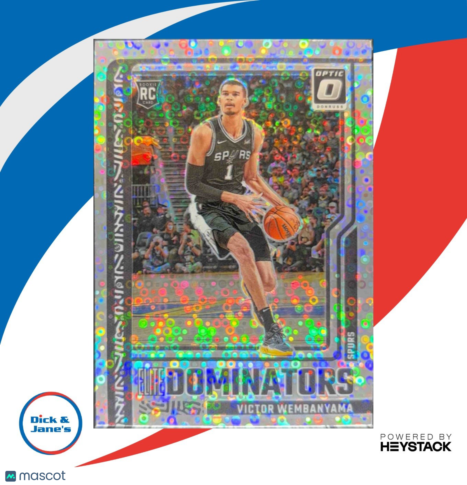 2023-24 Donruss Optic Victor Wembanyama Elite Dominators Holo Fast Break #18 RC