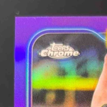 2024 Topps Chrome Update Ryan Pepiot Auto Purple Refractor 12/250 Tampa Bay Rays