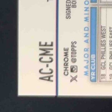 2024 Topps Chrome Update Curtis Mead Auto Black and White Mini-Diamond Refractor