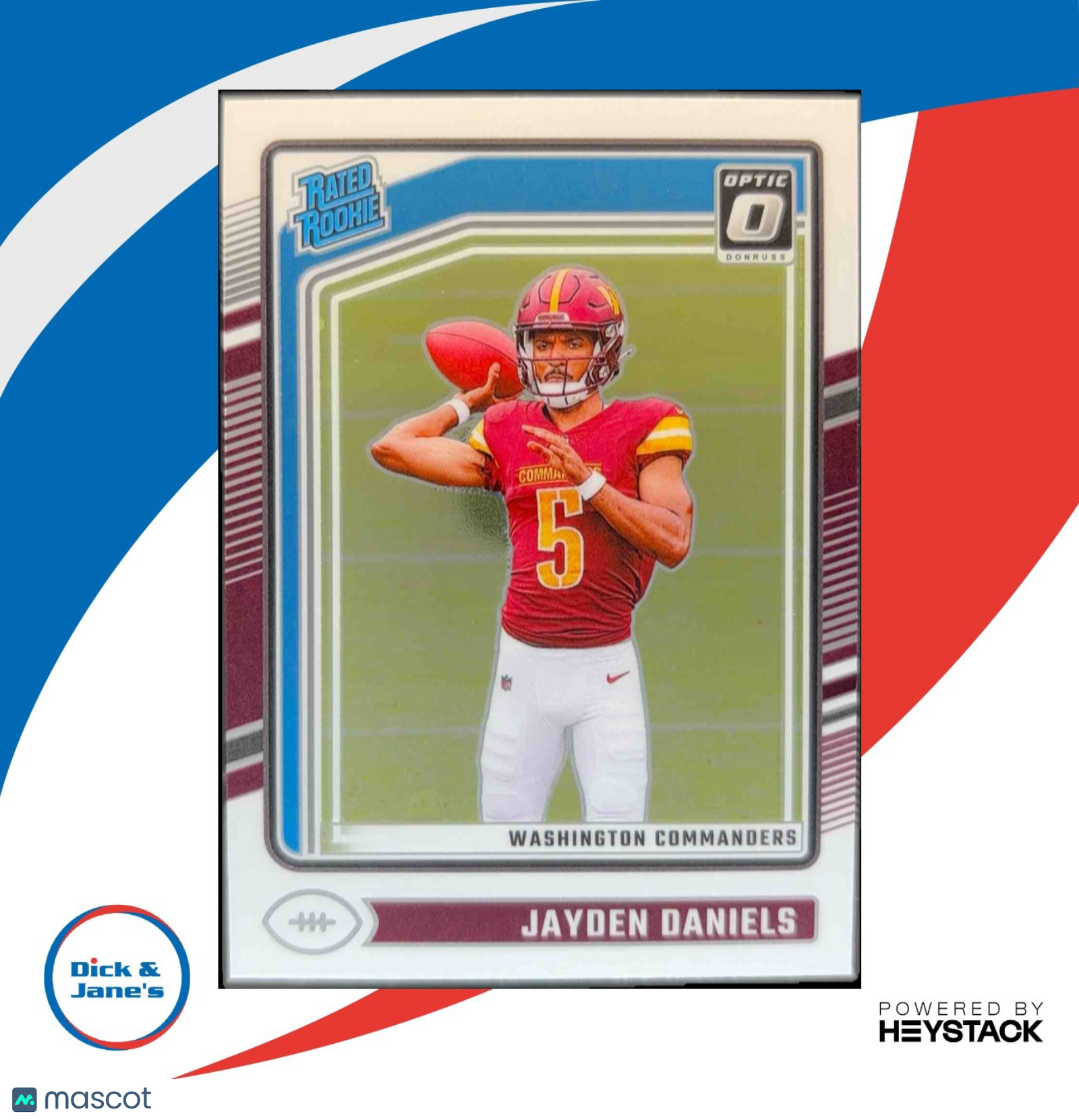 2024 Panini Donruss Optic Jayden Daniels #248 Rated Rookie Washington Commanders