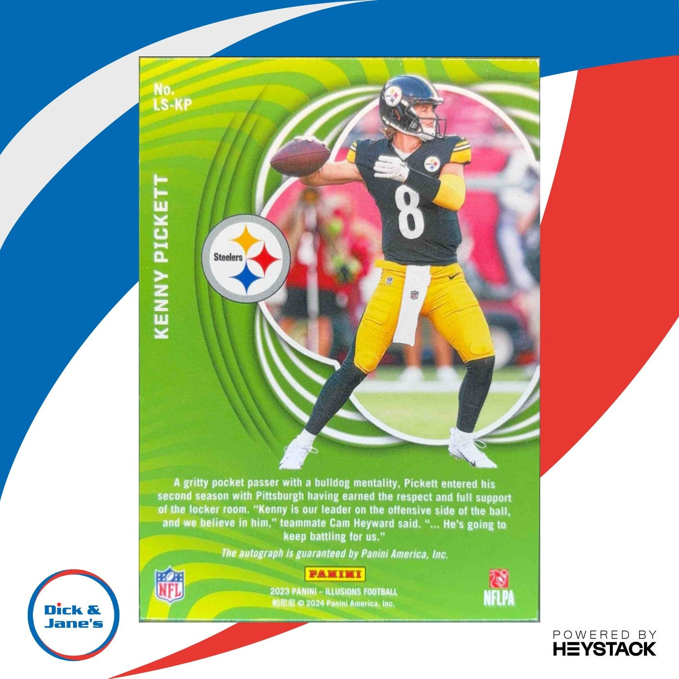 2023 Panini Illusions Kenny Pickett Limelight Signatures 13/75 Auto Steelers