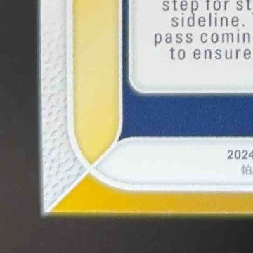 2024 Panini Certified Christian Gonzalez Gold Team Blue Mirror 7/75 Patriots