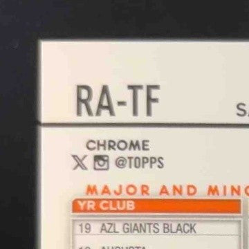 2024 Topps Chrome Tyler Fitzgerald Rookie Auto #RA-TF RC San Francisco Giants