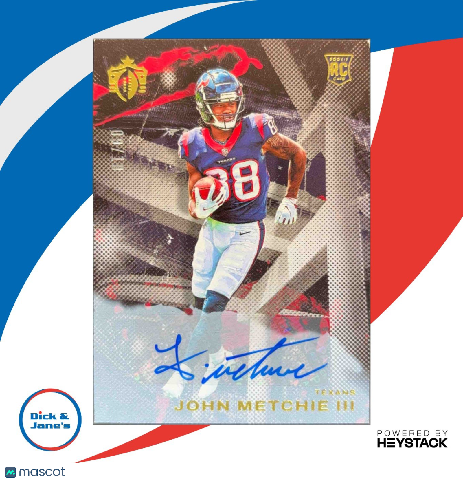 2022 Panini Chronicles John Metchie III Gridiron Kings Signatures Gold /10 RC