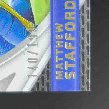 2023 Panini Certified Matthew Stafford Piece of the Game 140/199 Mem LA Rams