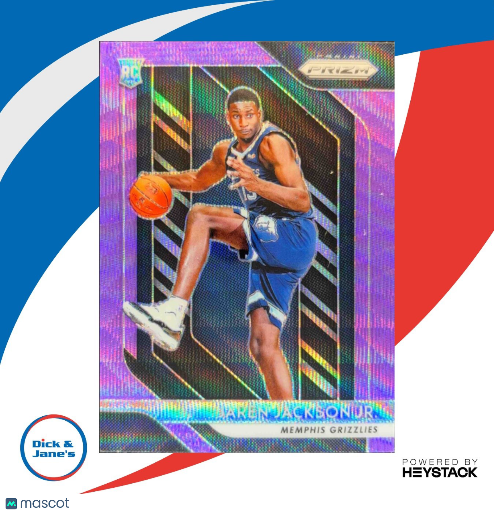 2018-19 Panini Prizm Jaren Jackson Jr. Prizms Purple Wave RC Memphis Grizzlies