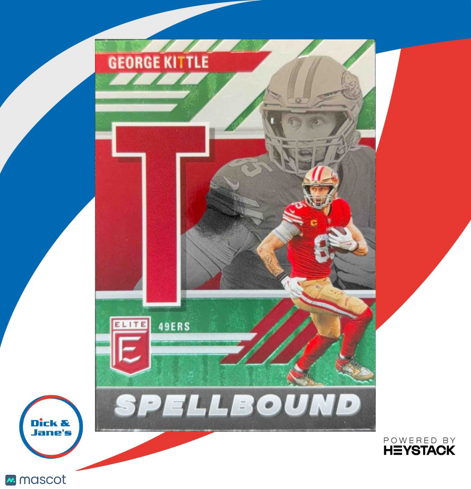 2023 Panini Donruss Elite George Kittle Spellbound Green #SB-GK3 49ers