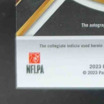 2023 Select Draft Brian Branch Rookie SIgnatures White Lazer Prizm 22/25 Auto