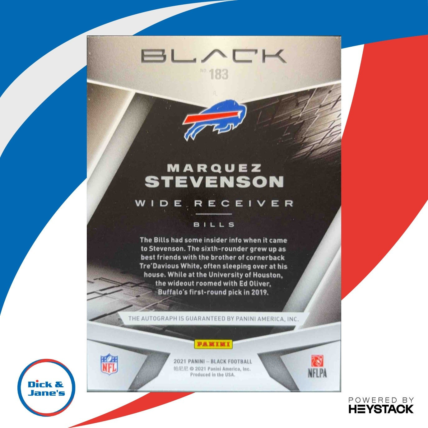 2021 Panini Phoenix Marquez Stevenson /199 Rookie Auto Silver RC Buffalo Bills