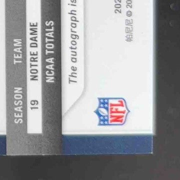 2020 Panini Prizm Cole Kmet Rookie Auto Neon Green Pulsar #305 RC Chicago Bears