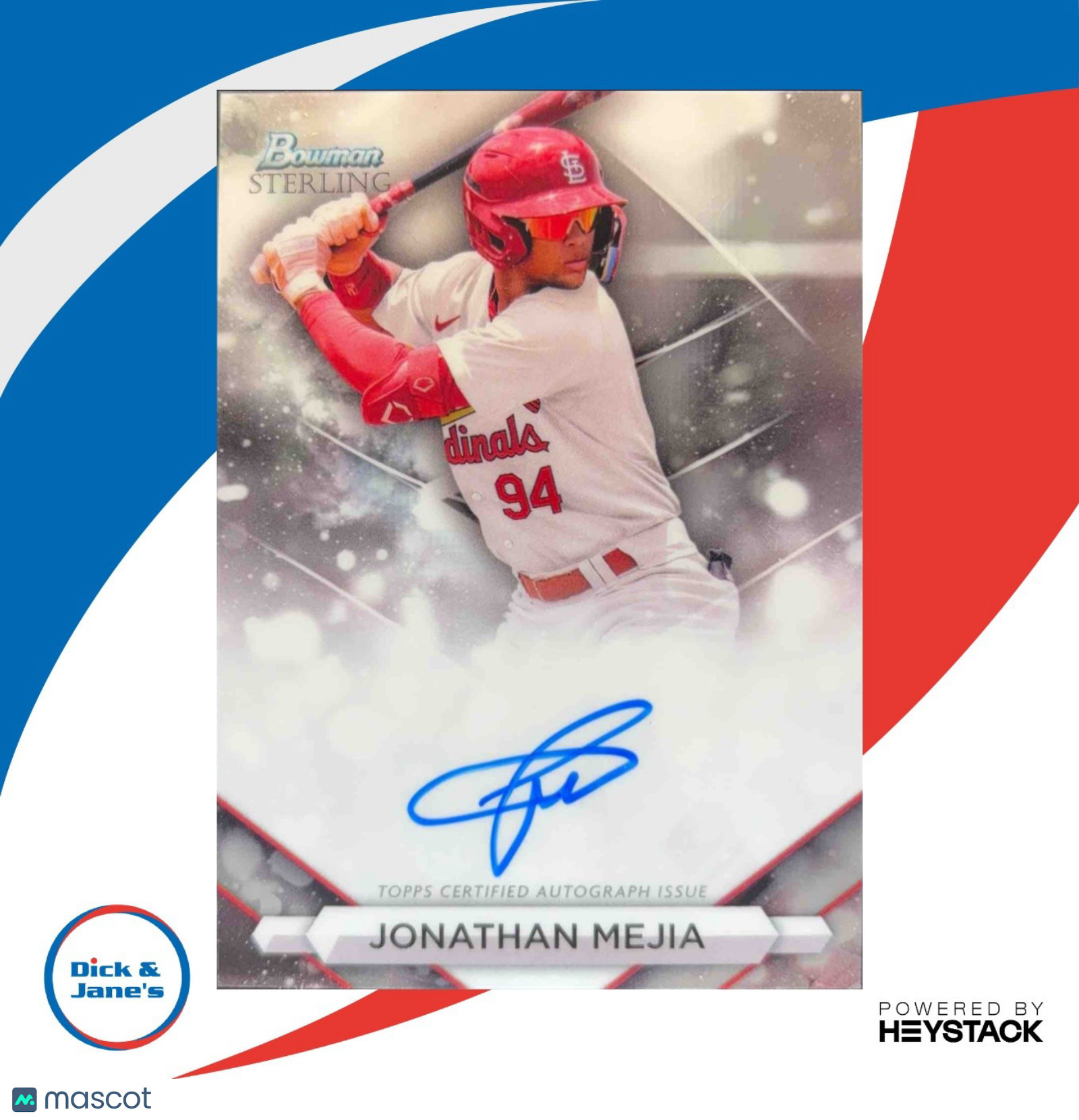 2023 Bowman Sterling Jonathan Mejia Prospect Auto PA-JM Auto St. Louis Cardinals