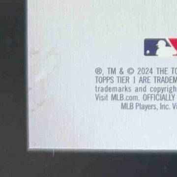 2024 Topps Tier One Curtis Mead Break Out Auto /249 #BOA-CME RC Tampa Bay Rays