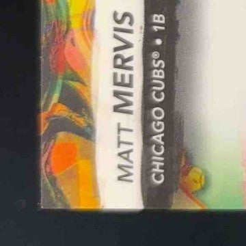 2024 Topps Finest Matt Mervis Auto Green Refractor 31/75 #FA-MM Chicago Cubs