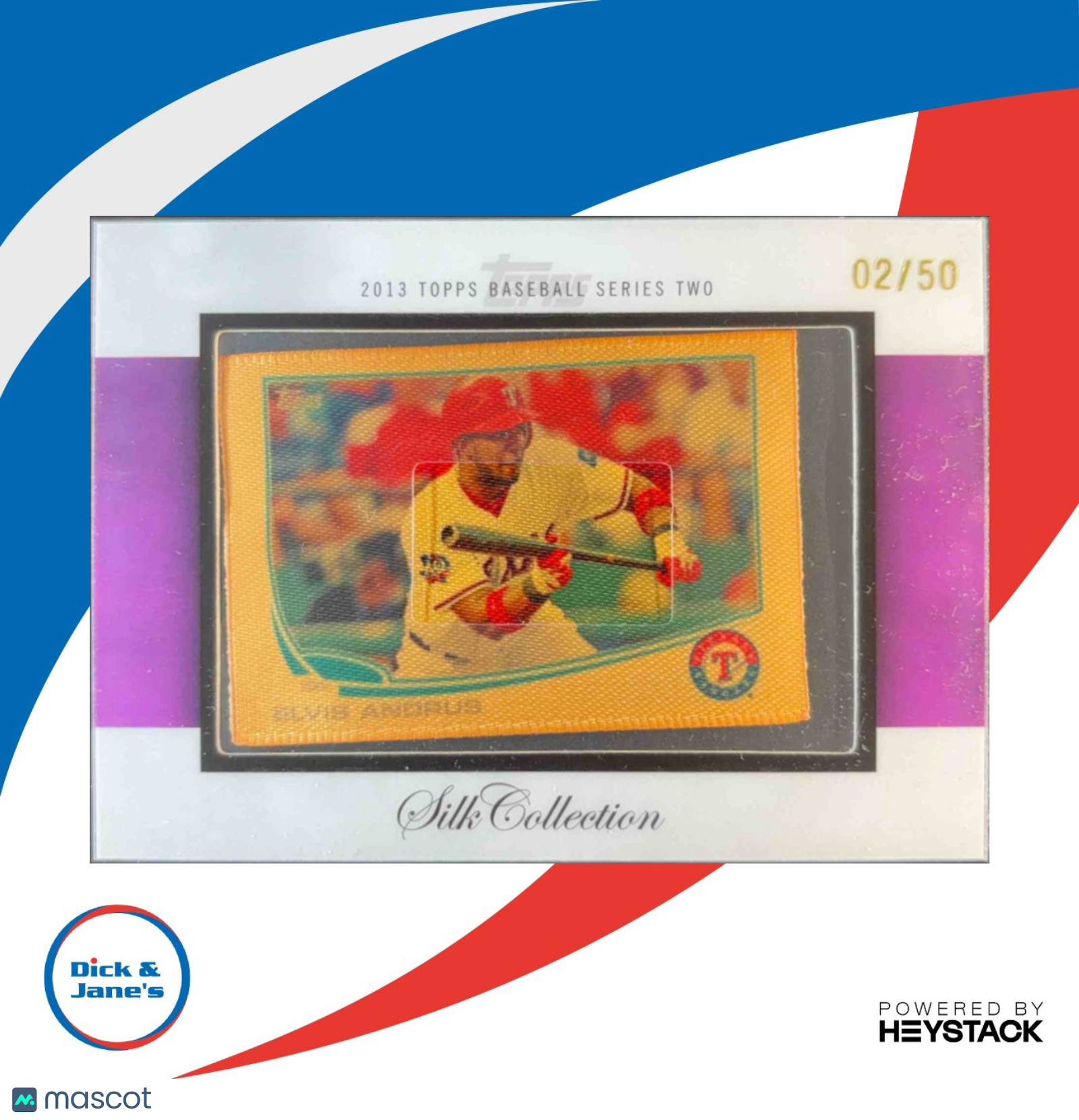 2013 Topps Elvis Andrus Silk Collection 2/50 Toronto Blue Jays Texas Rangers