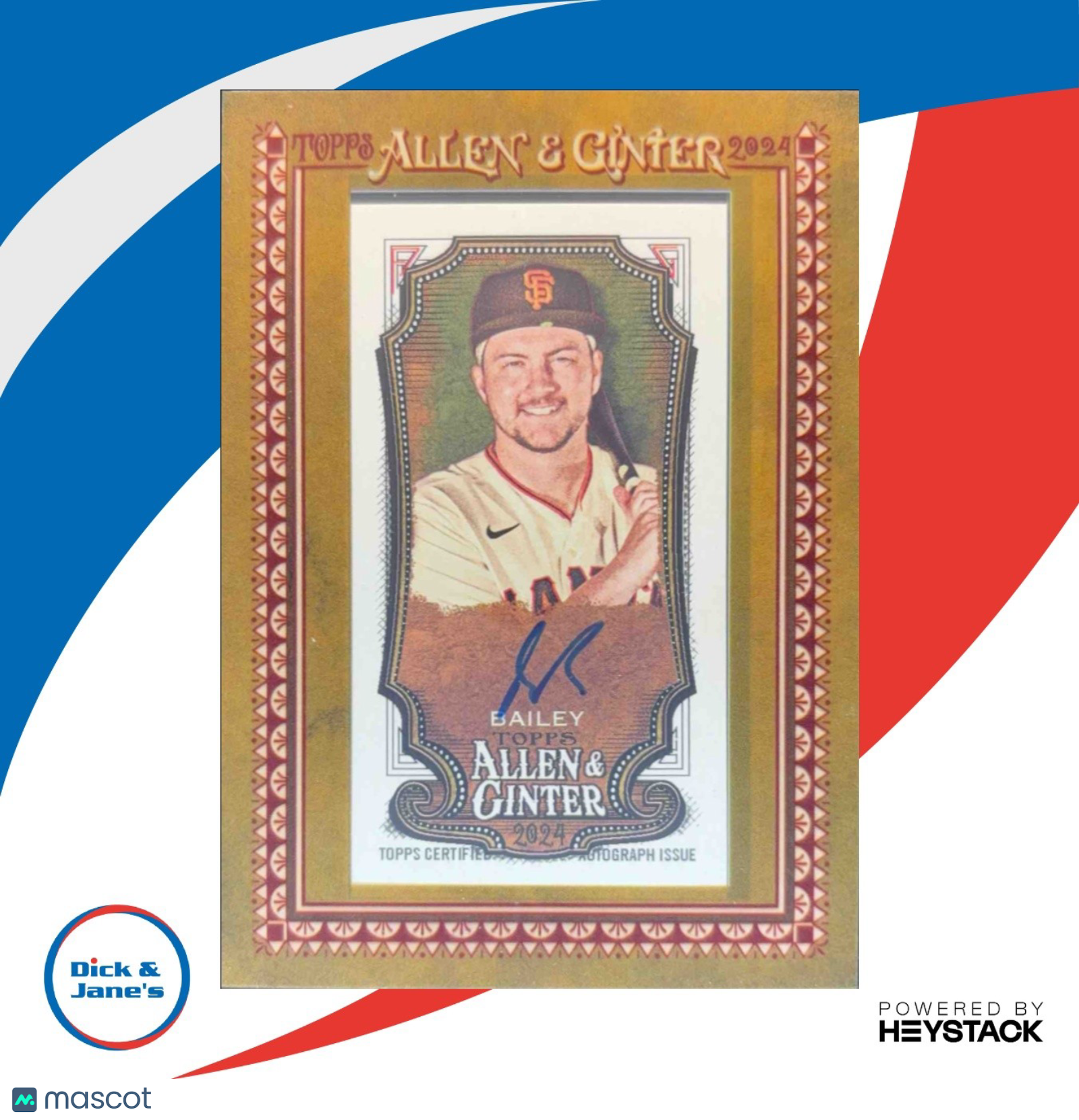 2024 Topps Allen & Ginter Patrick Bailey Mini Baseball Auto San Francisco Giants