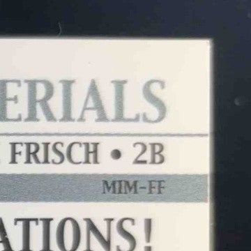 2002 Topps Tribute Frankie Frisch Milestone Materials Memorabilia Cardinals