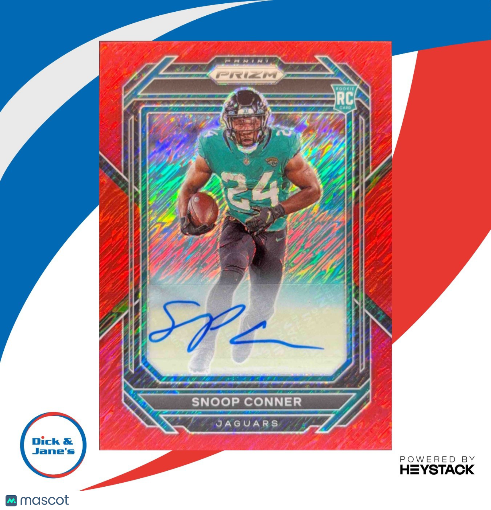 2022 Panini Prizm Snoop Conner Auto Red Shimmer 29/35 RC Jacksonville Jaguars