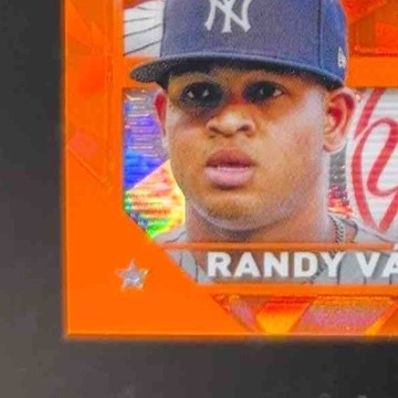 2023 Topps Chrome Update Sapphire Randy Vasquez Orange 15/25 RC New York Yankees