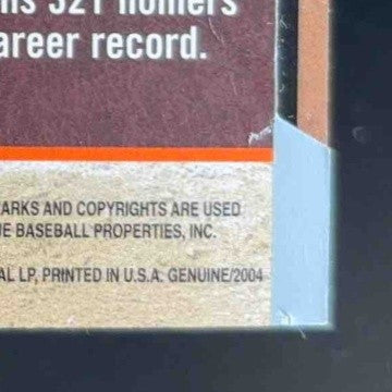 2004 Fleer Genuine Insider Rafael Palmeiro Auto /550 #AI-RP Baltimore Orioles