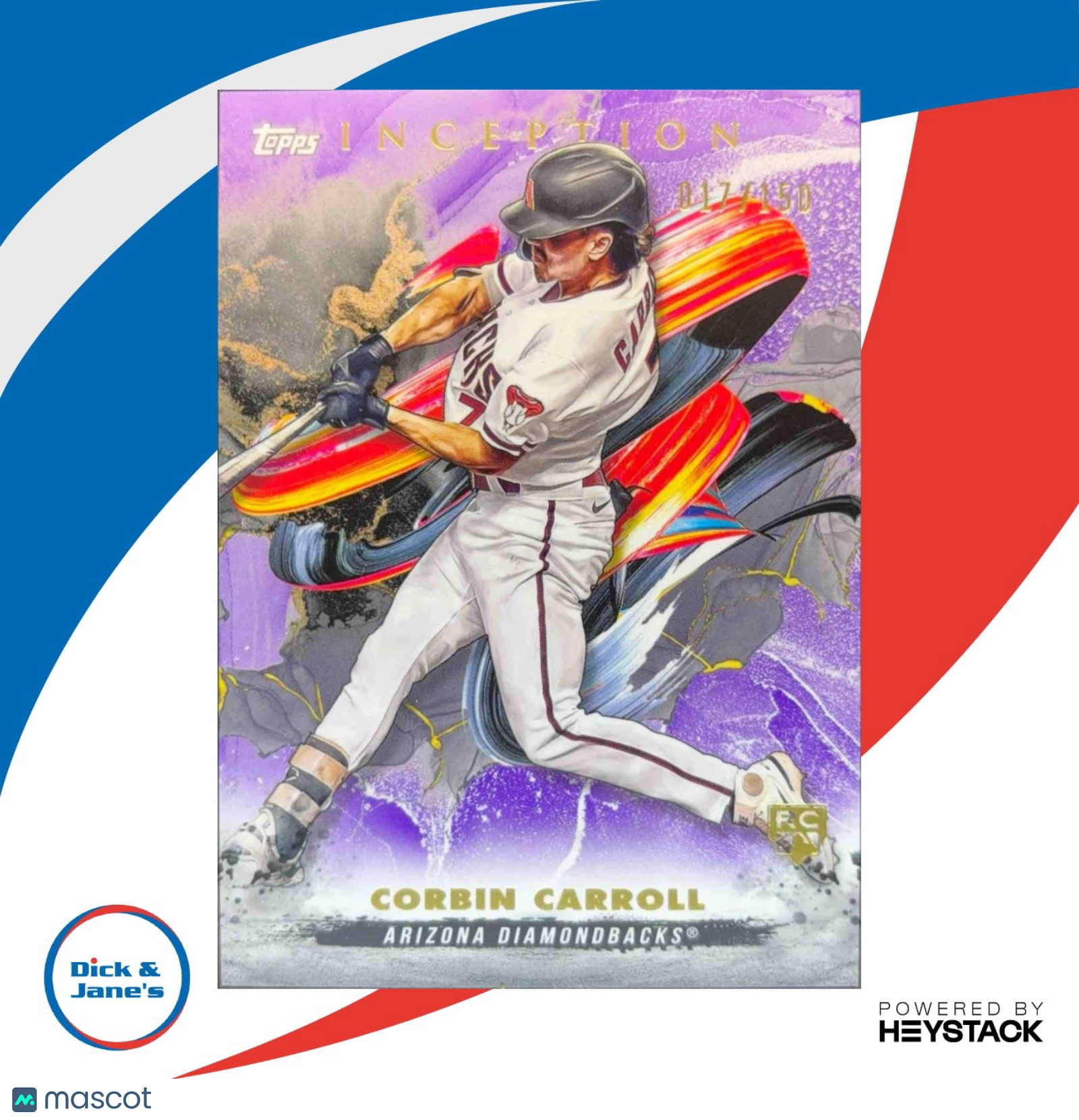 2023 Topps Inception Corbin Carroll Purple 17/150 #83 RC Arizona Diamondbacks