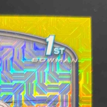 2023 Bowman Chrome Keiner Delgado Yellow Mojo Refractor 38/75 1st Prospect NY