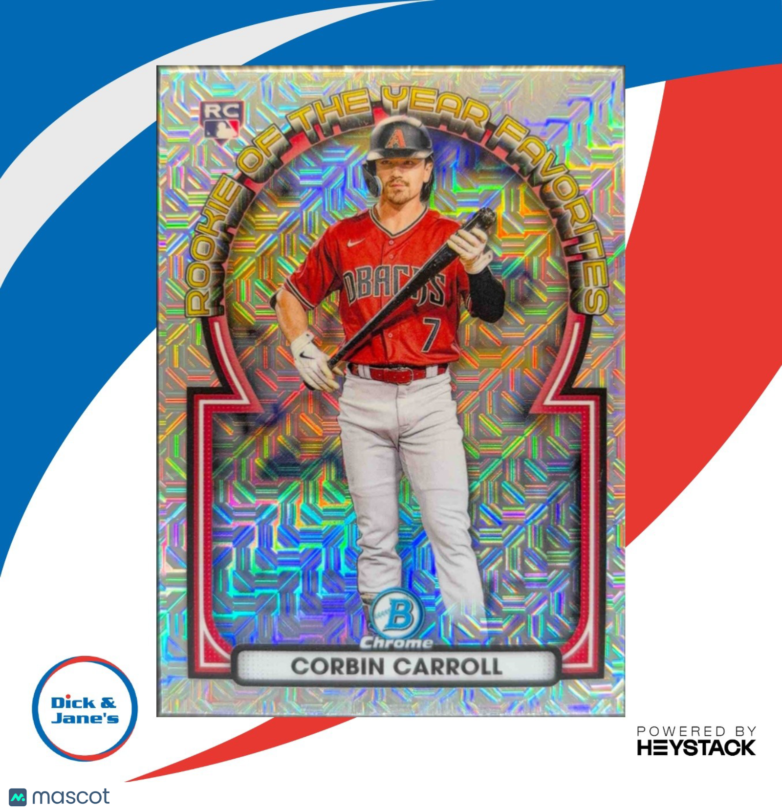 2023 Bowman Corbin Carroll Rookie of the Year Favorites Mega Box Mojo Refractor